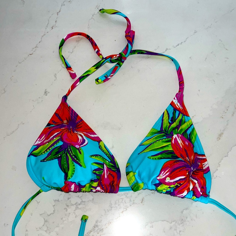 🌺Tropical Bikini Top w/Sequin Details🌺